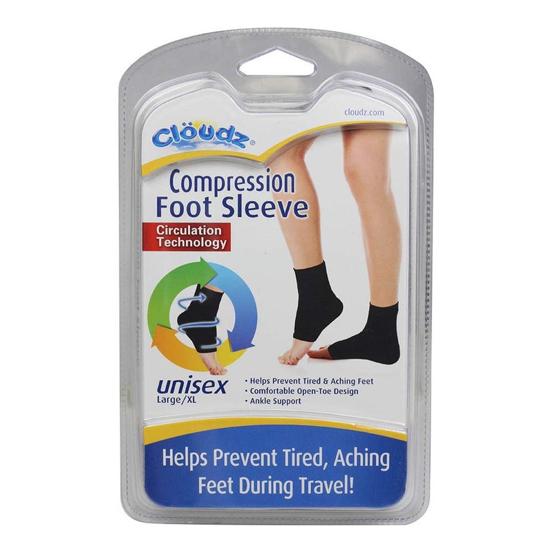 Cloudz - Compression Foot Sleeve - Unisex S/M - Black - Image 3